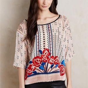 Anthropologie Moulinette Sours Art Deco top. Med